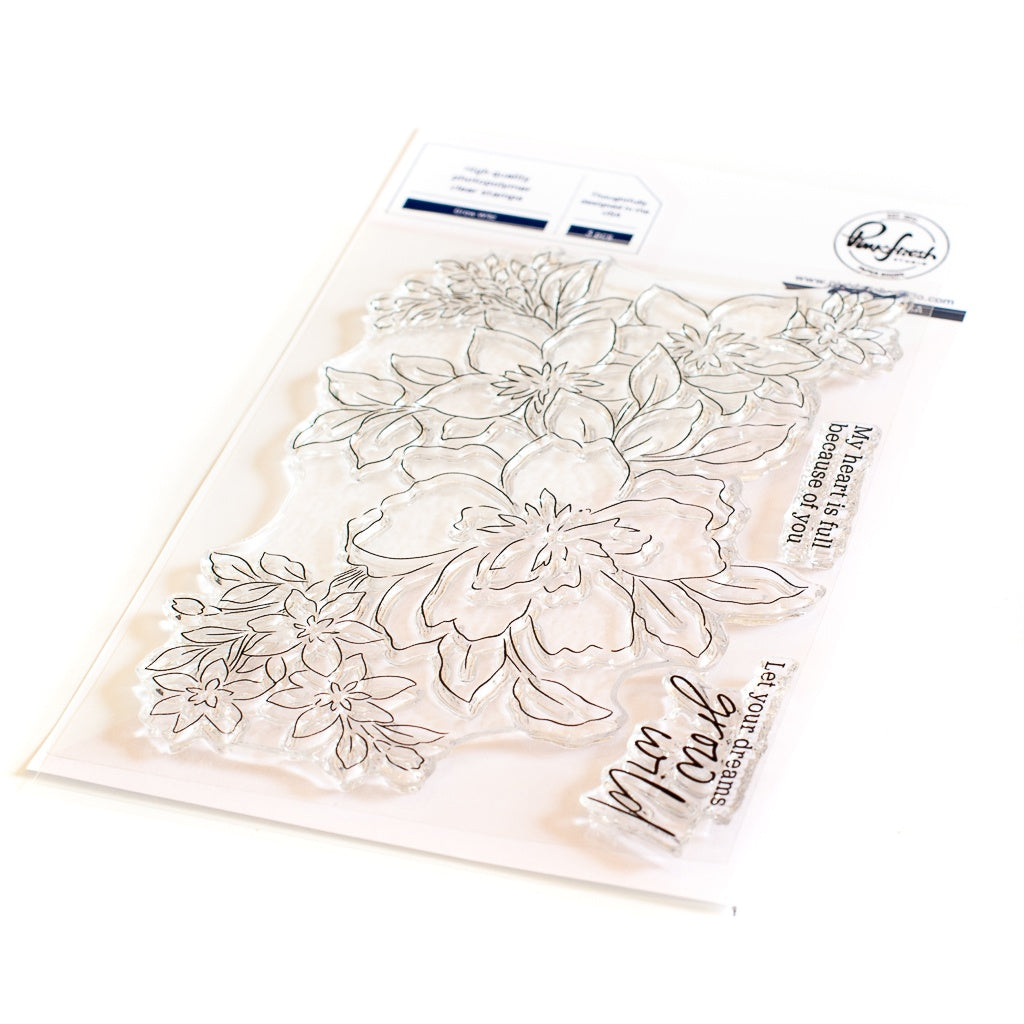 Pinkfresh Studio GROW WILD Clear Stamp & Die Set 5pc
