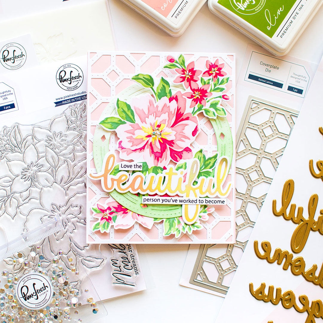 Pinkfresh Studio GROW WILD Clear Stamp & Die Set 5pc