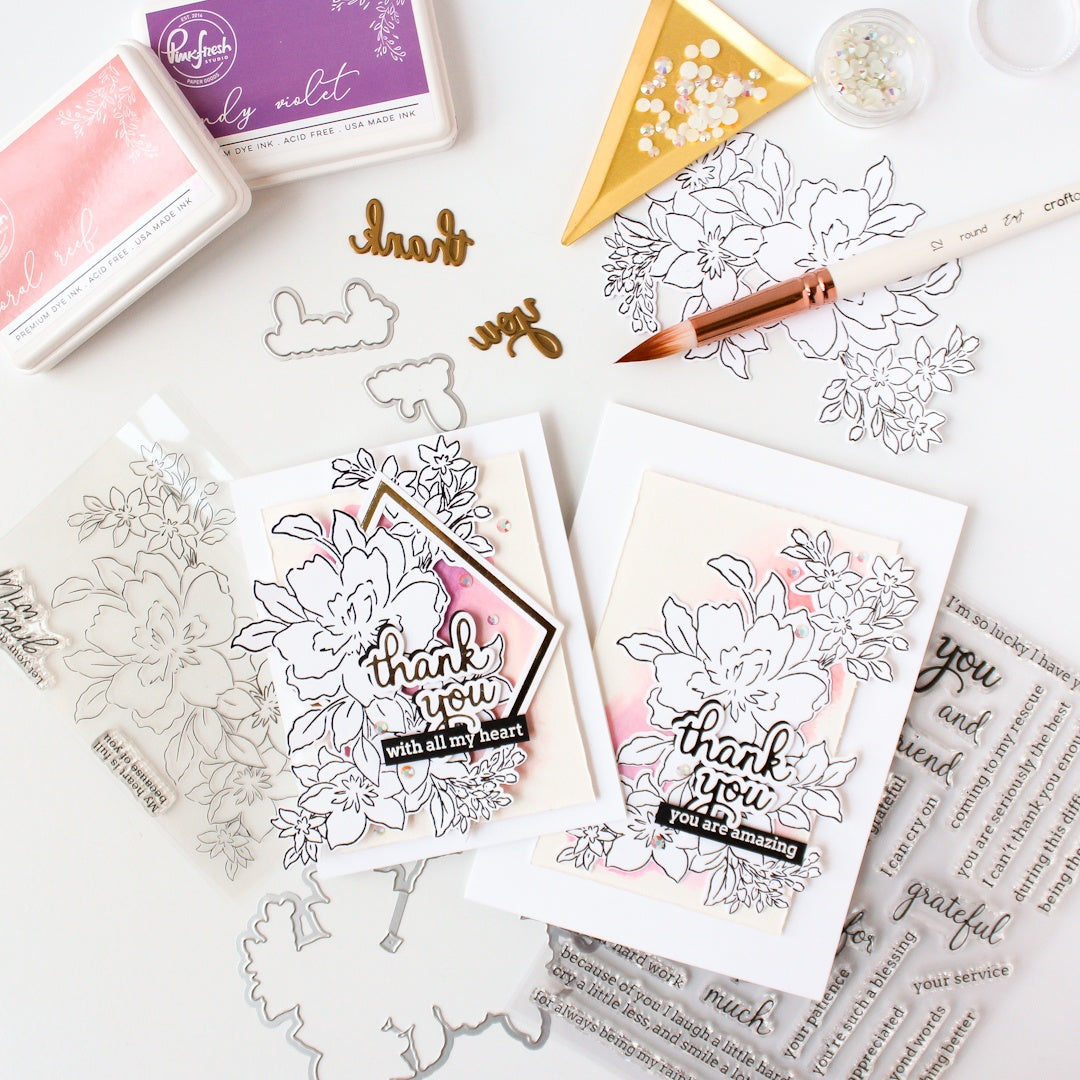 Pinkfresh Studio GROW WILD Clear Stamp & Die Set 5pc