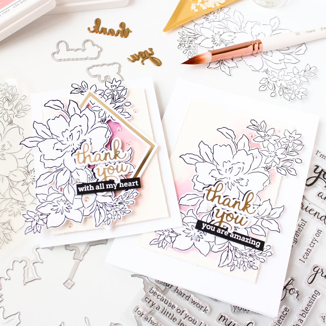 Pinkfresh Studio GROW WILD Clear Stamp & Die Set 5pc