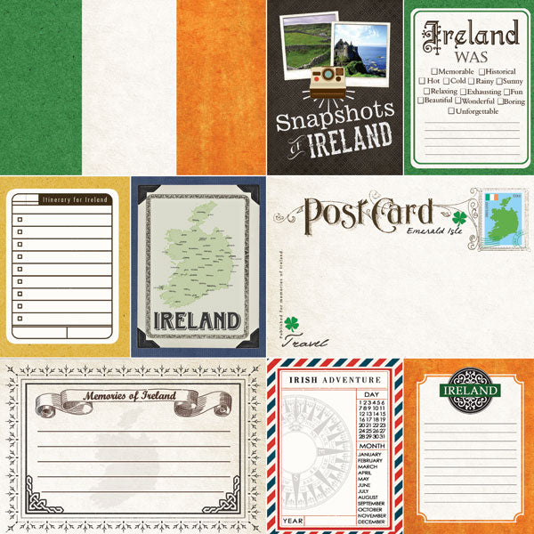 Scrapbooksrus IRELAND SIGHTSEEING 12”X12” Scrapbook Kit
