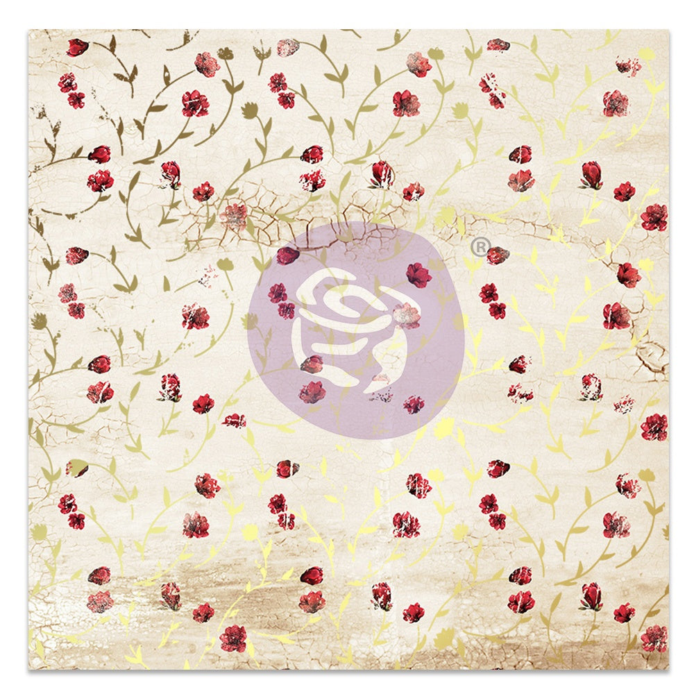 Prima MAGNOLIA ROUGE 12"X12" Scrapbook Paper Collection