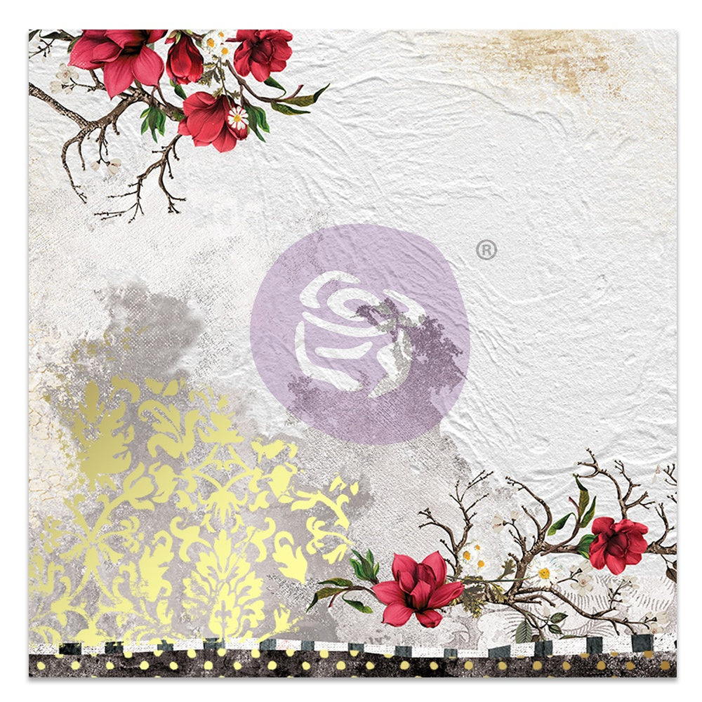 Prima MAGNOLIA ROUGE 12"X12" Scrapbook Paper Collection