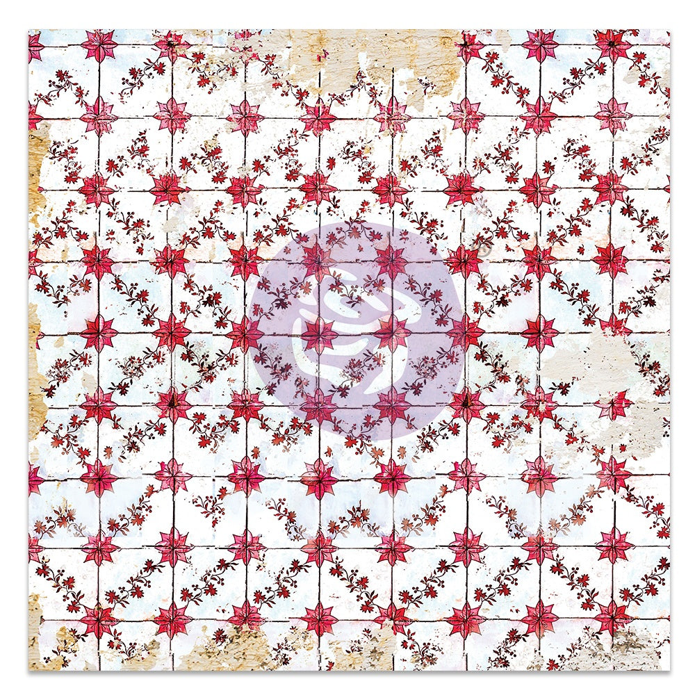 Prima MAGNOLIA ROUGE 12"X12" Scrapbook Paper Collection
