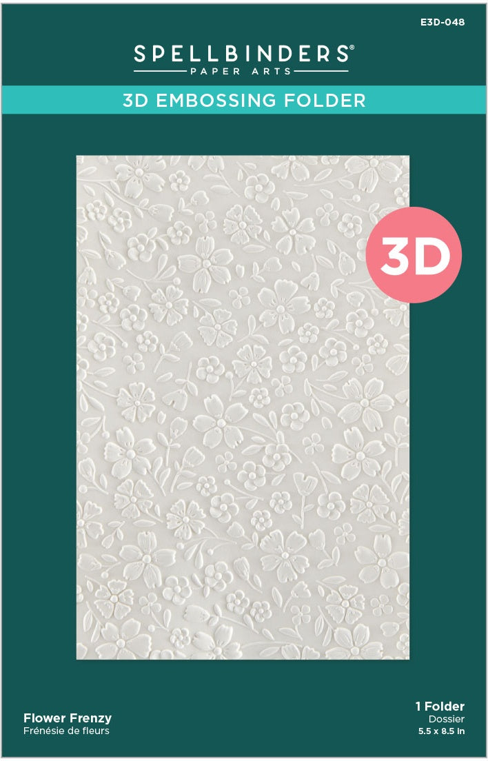 Spellbinders FLOWER FRENZY 3D Embossing Folder 5.5X8.5