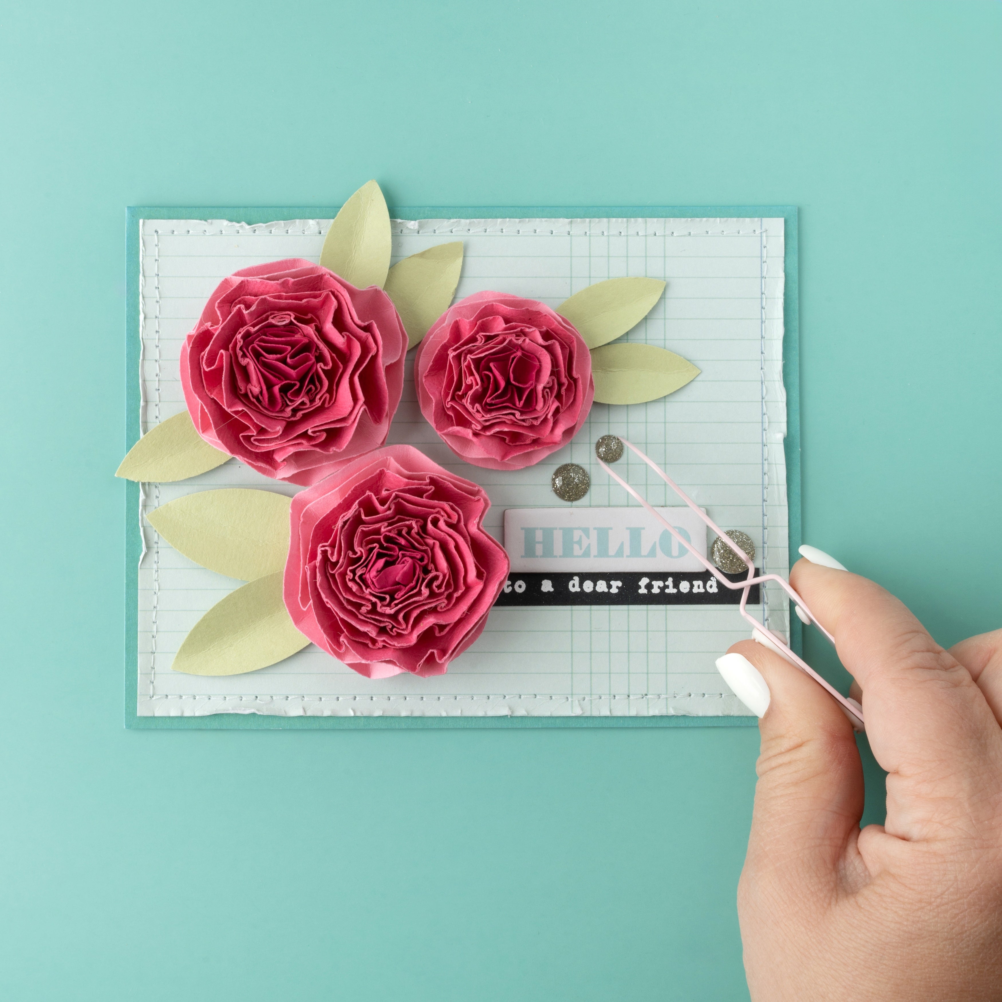 EK Tools CRAFT TWEEZERS PINK Precision Tip