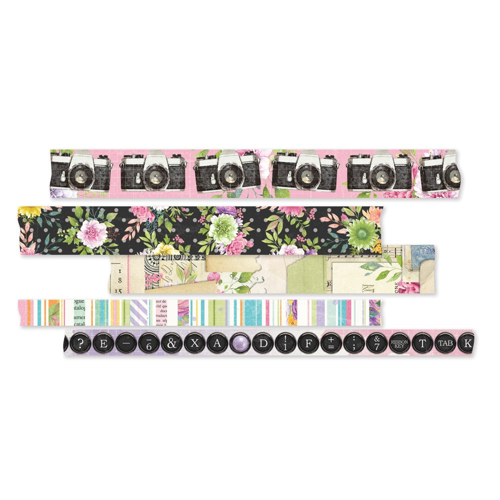 Simple Stories SIMPLE VINTAGE LIFE IN BLOOM Washi Tape 5 Rolls