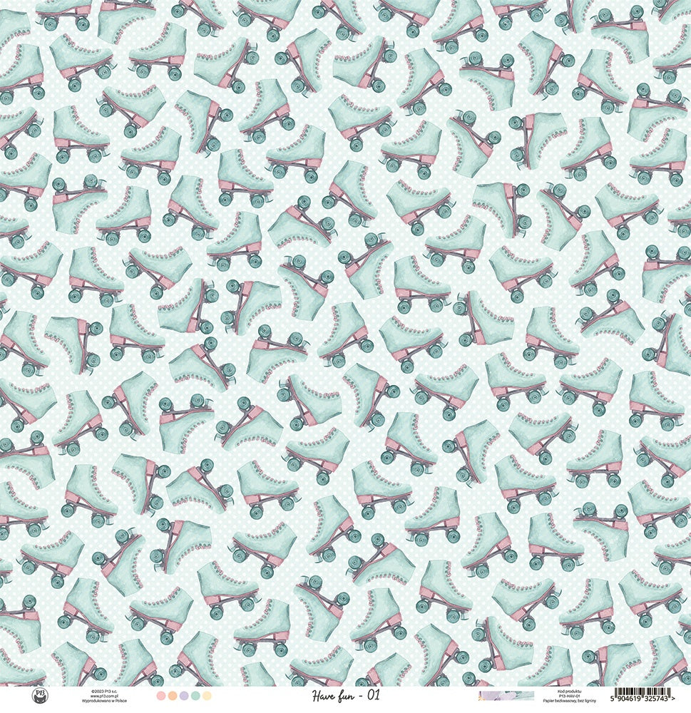 P13 HAVE FUN 12"X12" Scrapbook Paper Retro Birthday