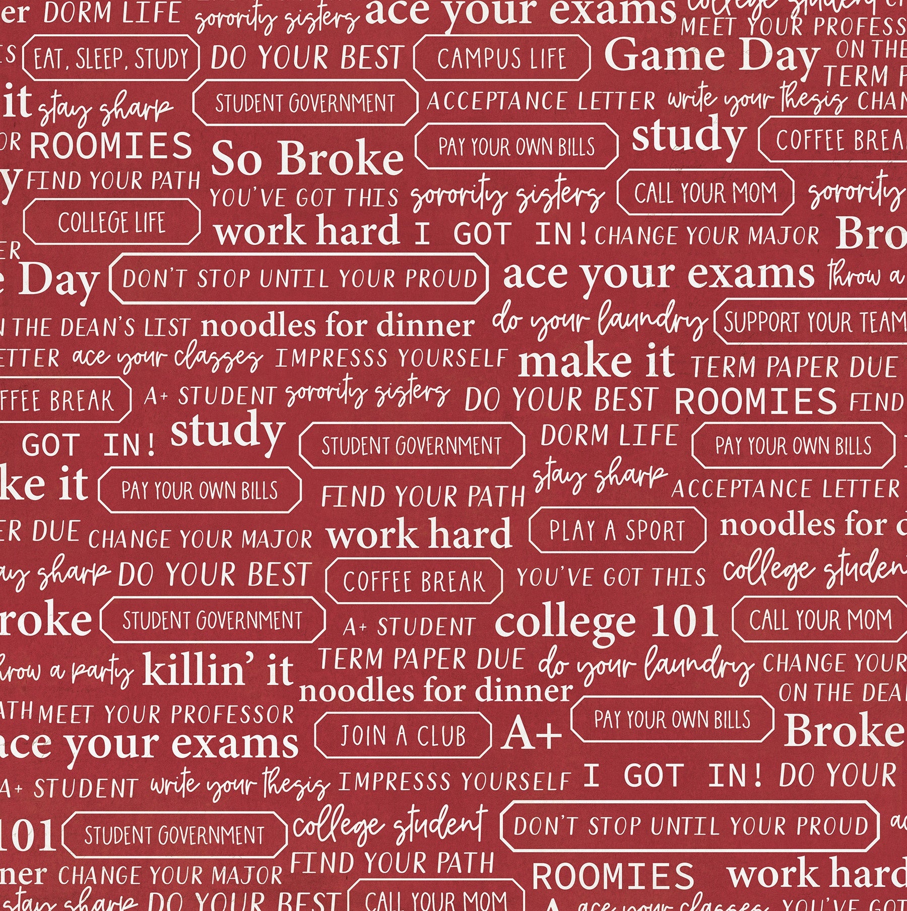 Photoplay CAMPUS LIFE 12X12 Scrapbook Paper