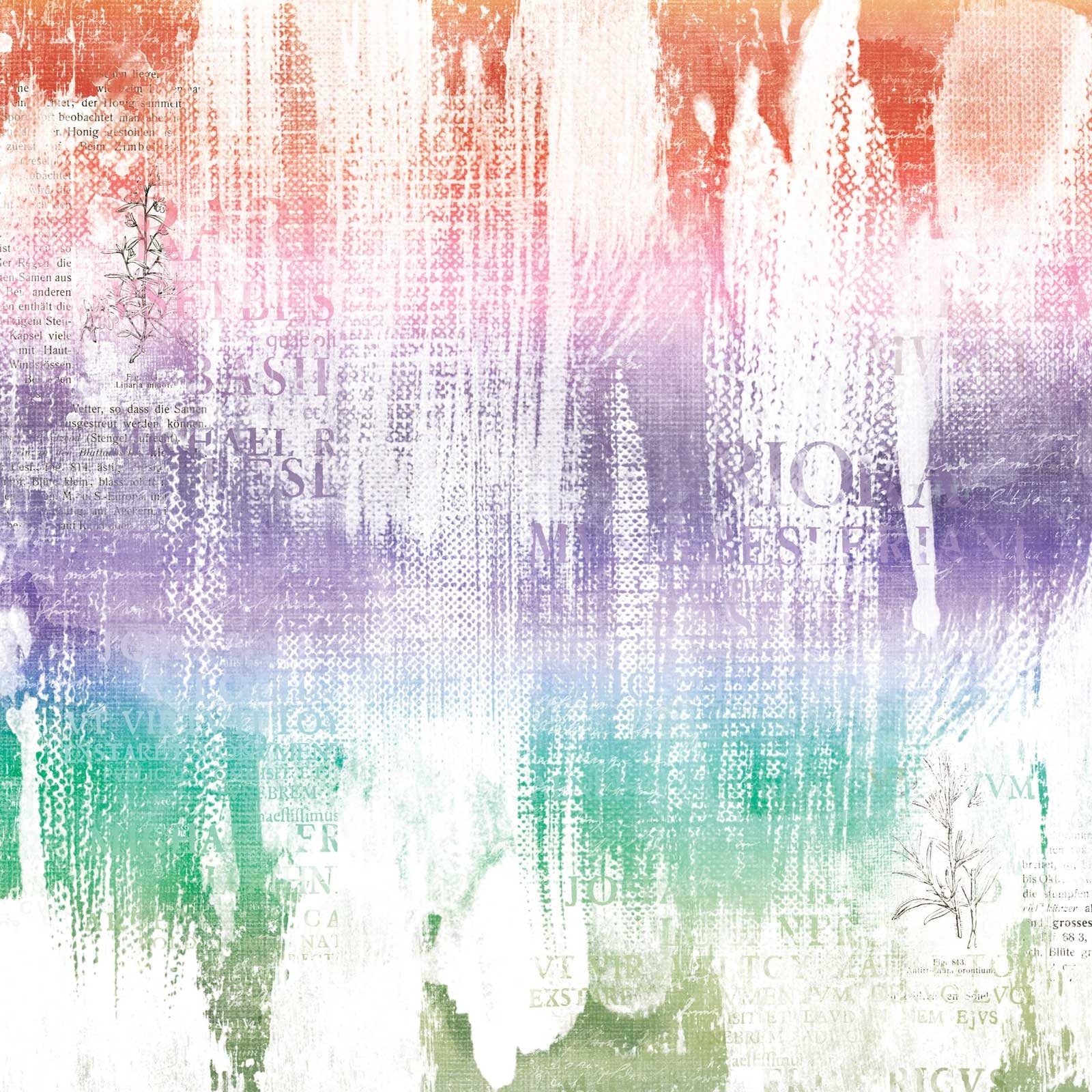 49 and Market Spectrum Gardenia CLASSICS TAPESTRY ILLUSION 12"X12" Scrapbook Paper