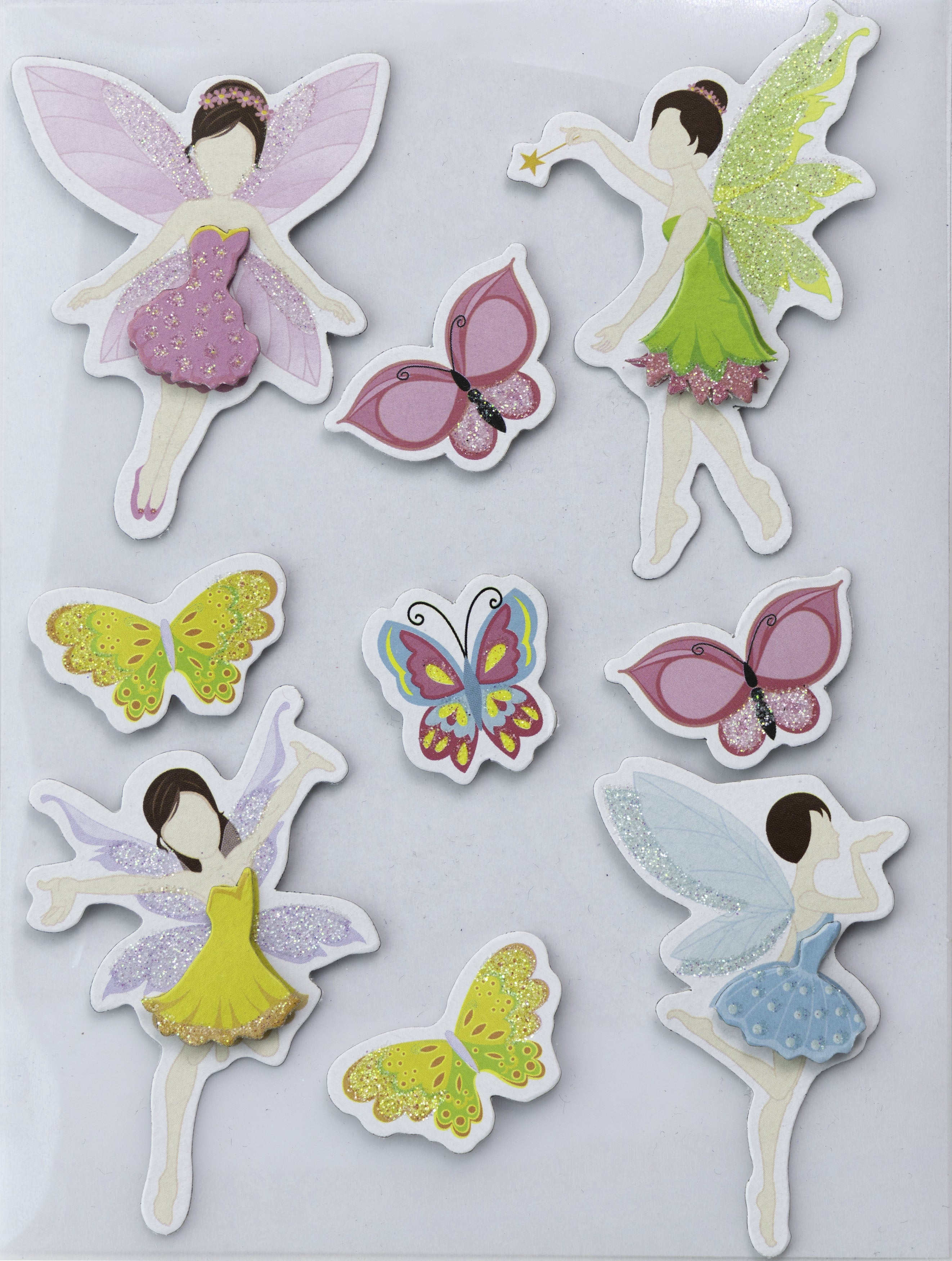 Little Birdie FAIRY TALE 3D Handmade Stickers Embellishments 9pc