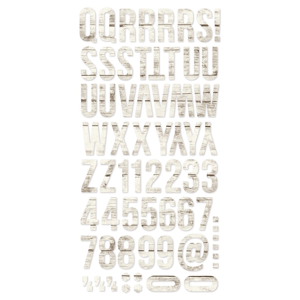 Simple Stories COLOR VIBE WOODS Foam Alpha Letter Stickers