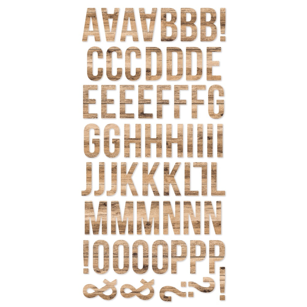 Simple Stories COLOR VIBE WOODS Foam Alpha Letter Stickers