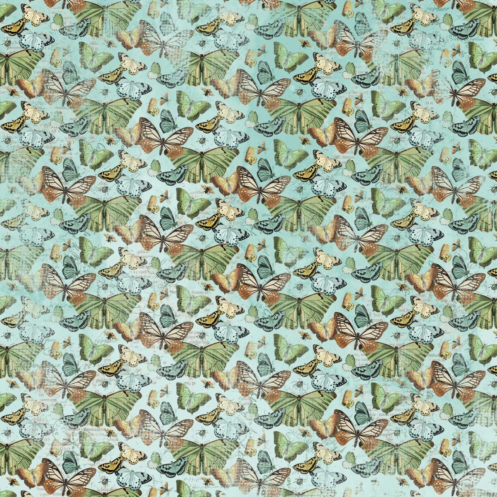 49 and Market Vintage Artistry Nature Study SOAR 12"X12" Scrapbook Paper