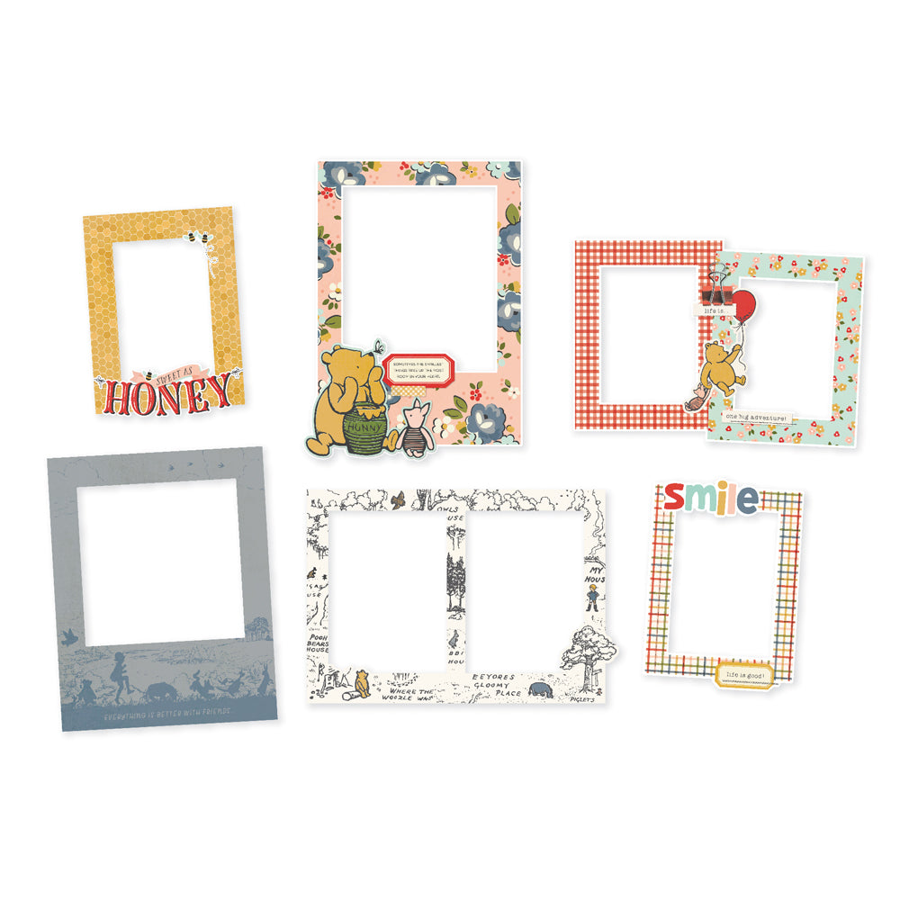 Simple Stories SAY CHEESE CLASSIC POOH Chipboard Frames 6pc