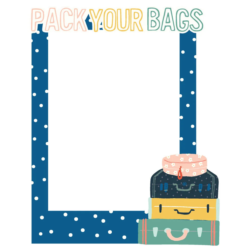 Simple Stories PACK YOUR BAGS Chipboard Frames 6pc