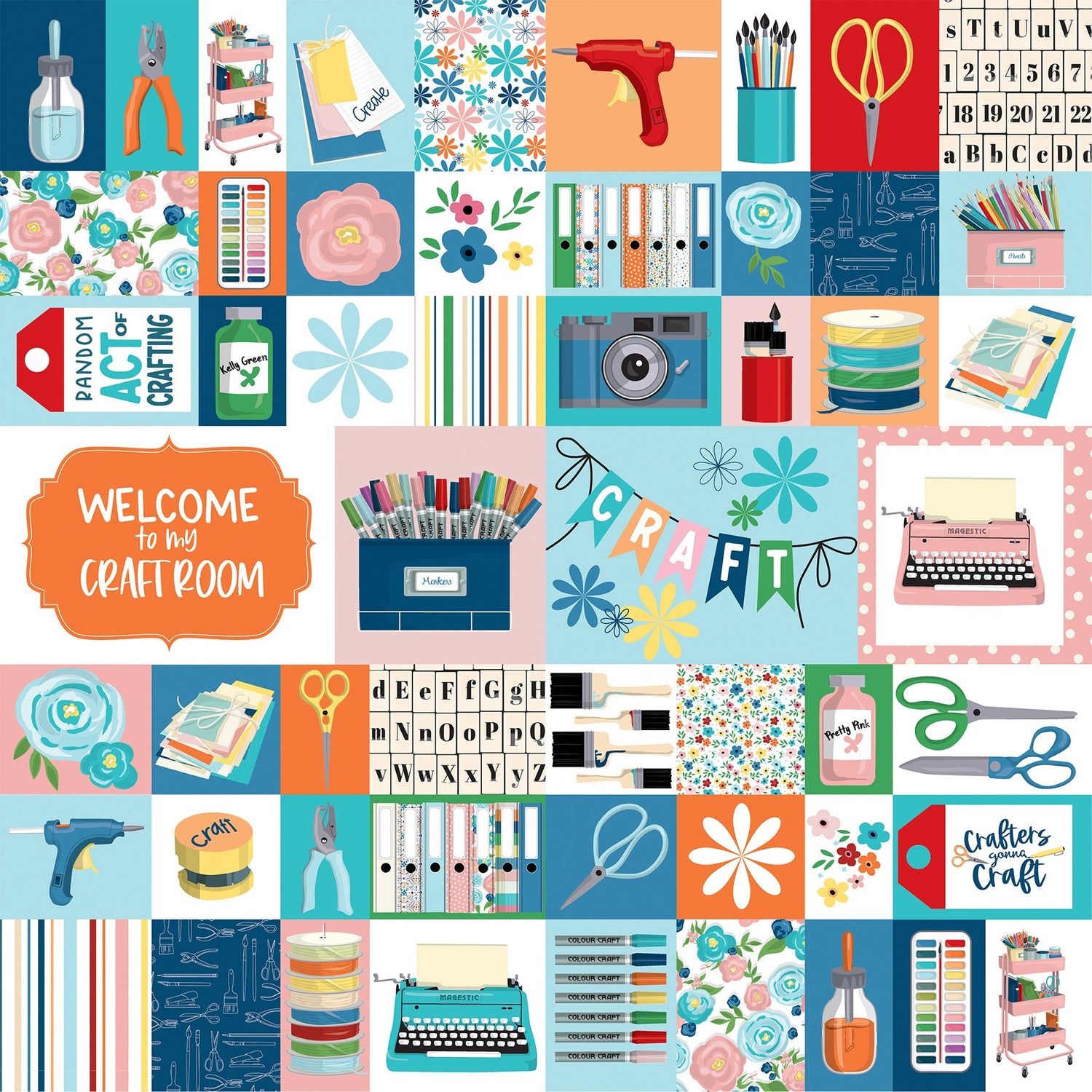 Carta Bella HAPPY CRAFTING 12"X12" Scrapbook Paper