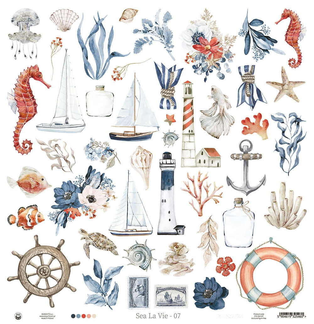 P13 SEA LA VIE 07 12"X12" Scrapbook Paper