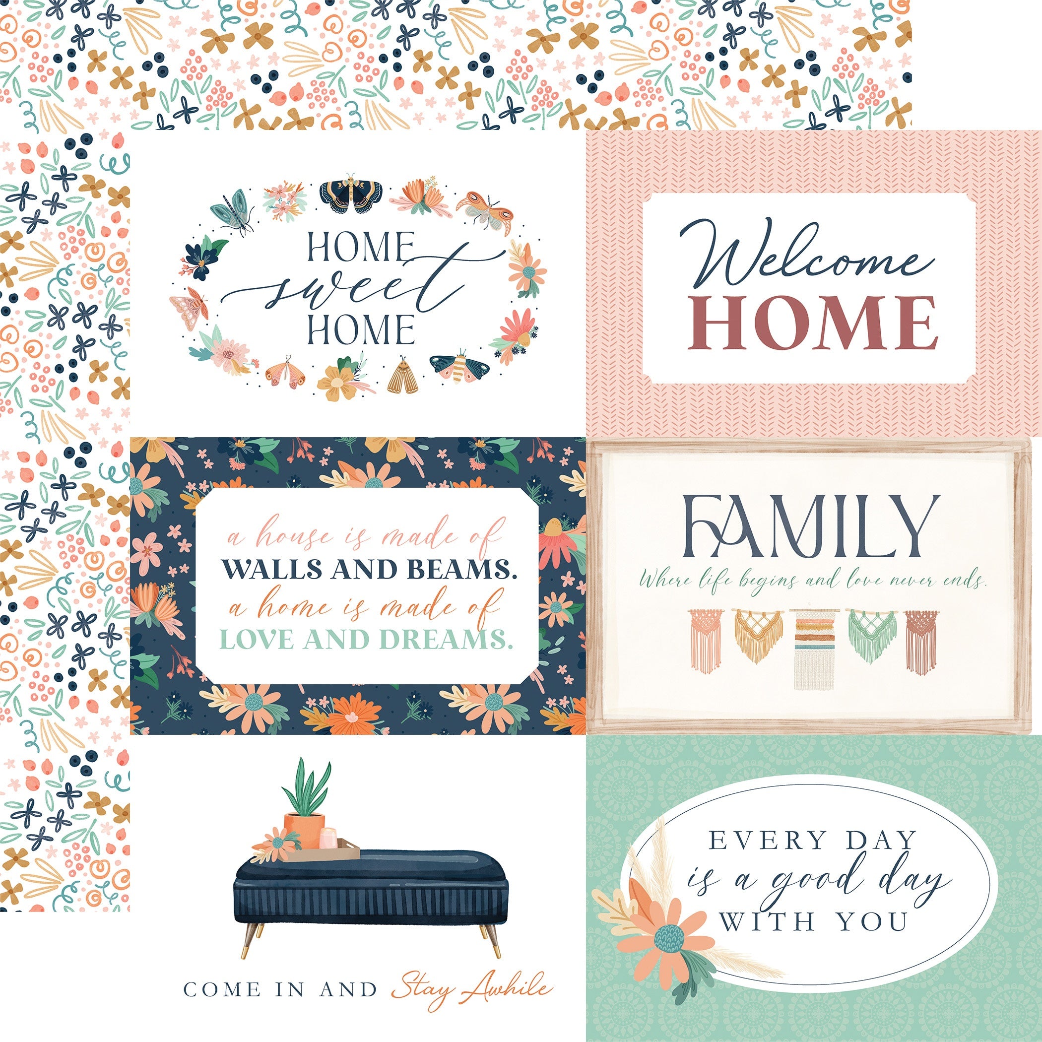 Carta Bella AT HOME 12”X12" Scrapbook Paper
