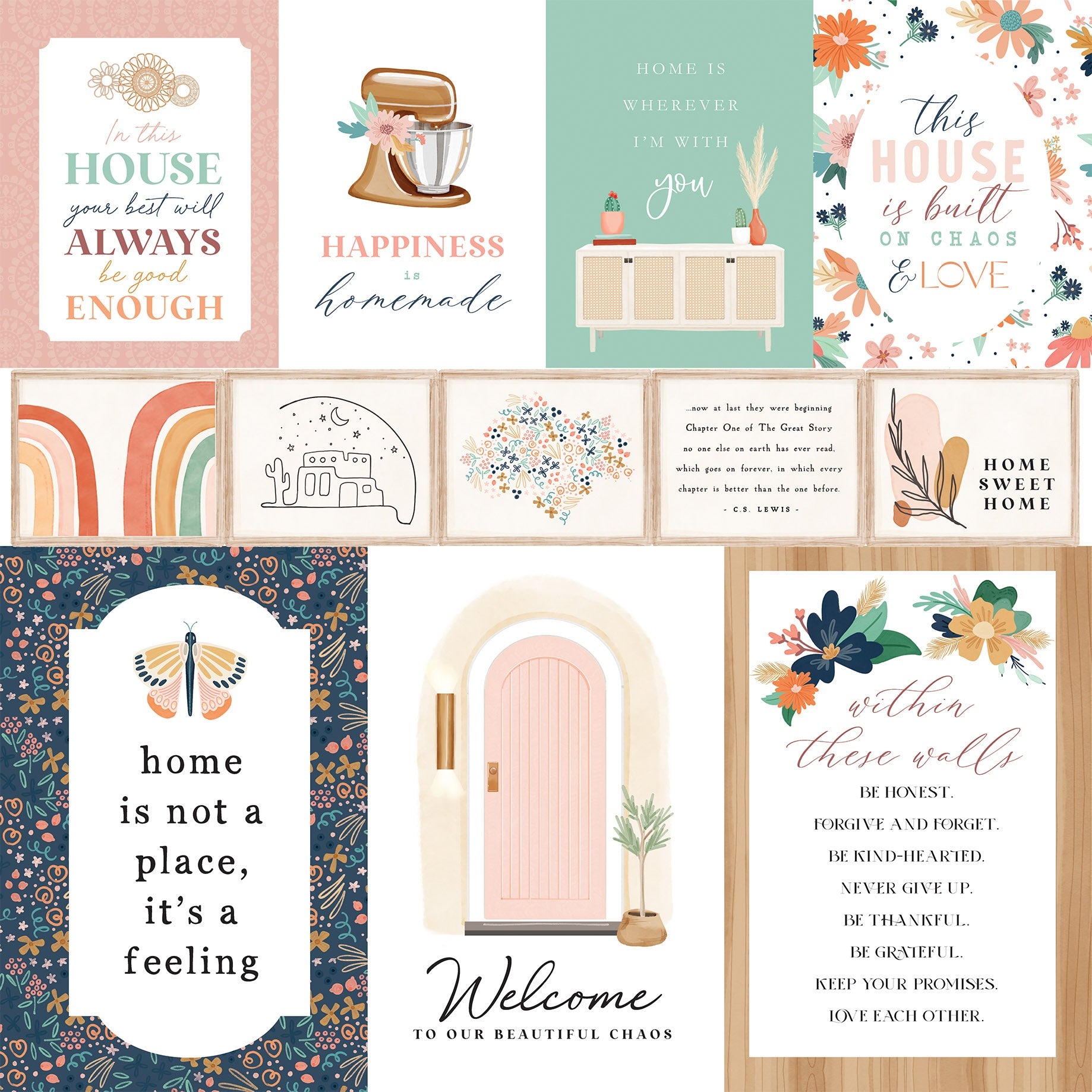 Carta Bella AT HOME 12”X12" Scrapbook Paper