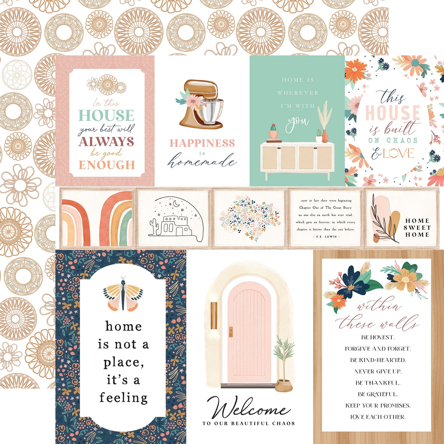 Carta Bella AT HOME 12”X12" Scrapbook Paper