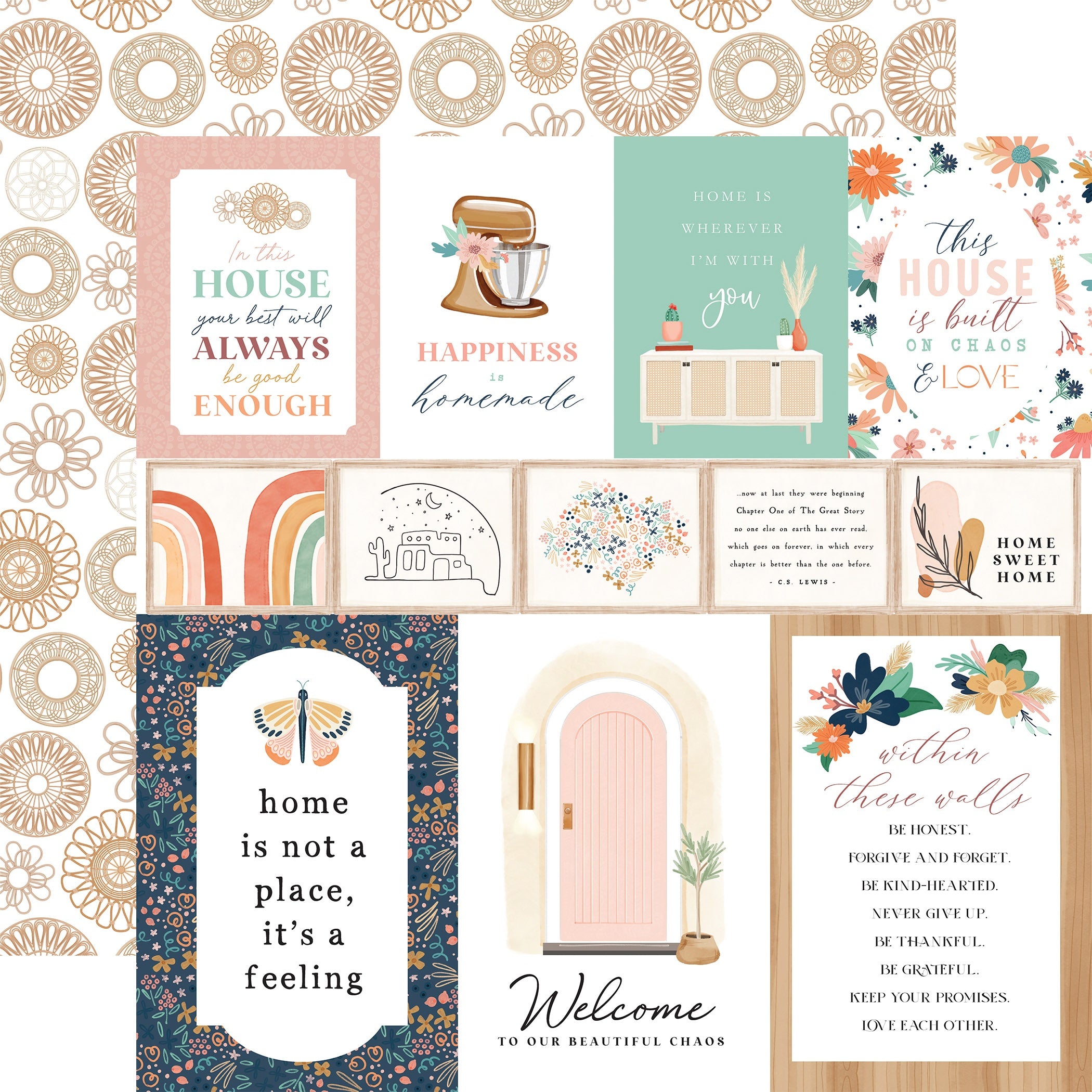 Carta Bella AT HOME 12”X12" Scrapbook Paper