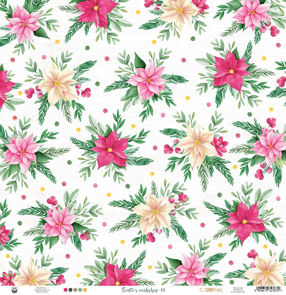 P13 SANTAS WORKSHOP 02 12"X12" Scrapbook Paper 1 Sheet