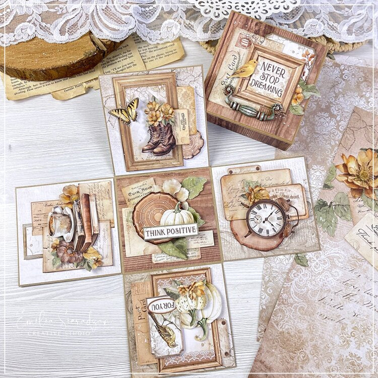 Stamperia Romantic GOLDEN HARMONY 12"X12" Scrapbook Paper Pad