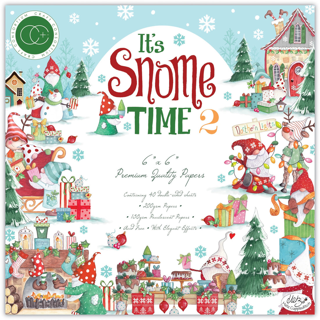 Craft Consortium IT’S SNOME TIME 2 6”X6” Premium Paper Pad 40pc