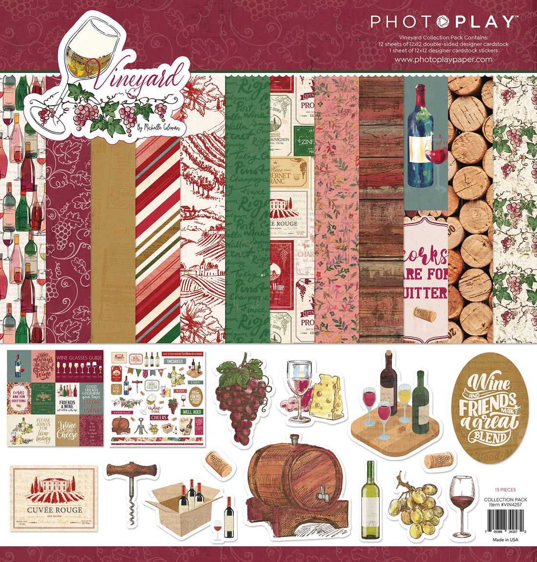 Photoplay VINEYARD 12X12 Scrapbook Collection Pack
