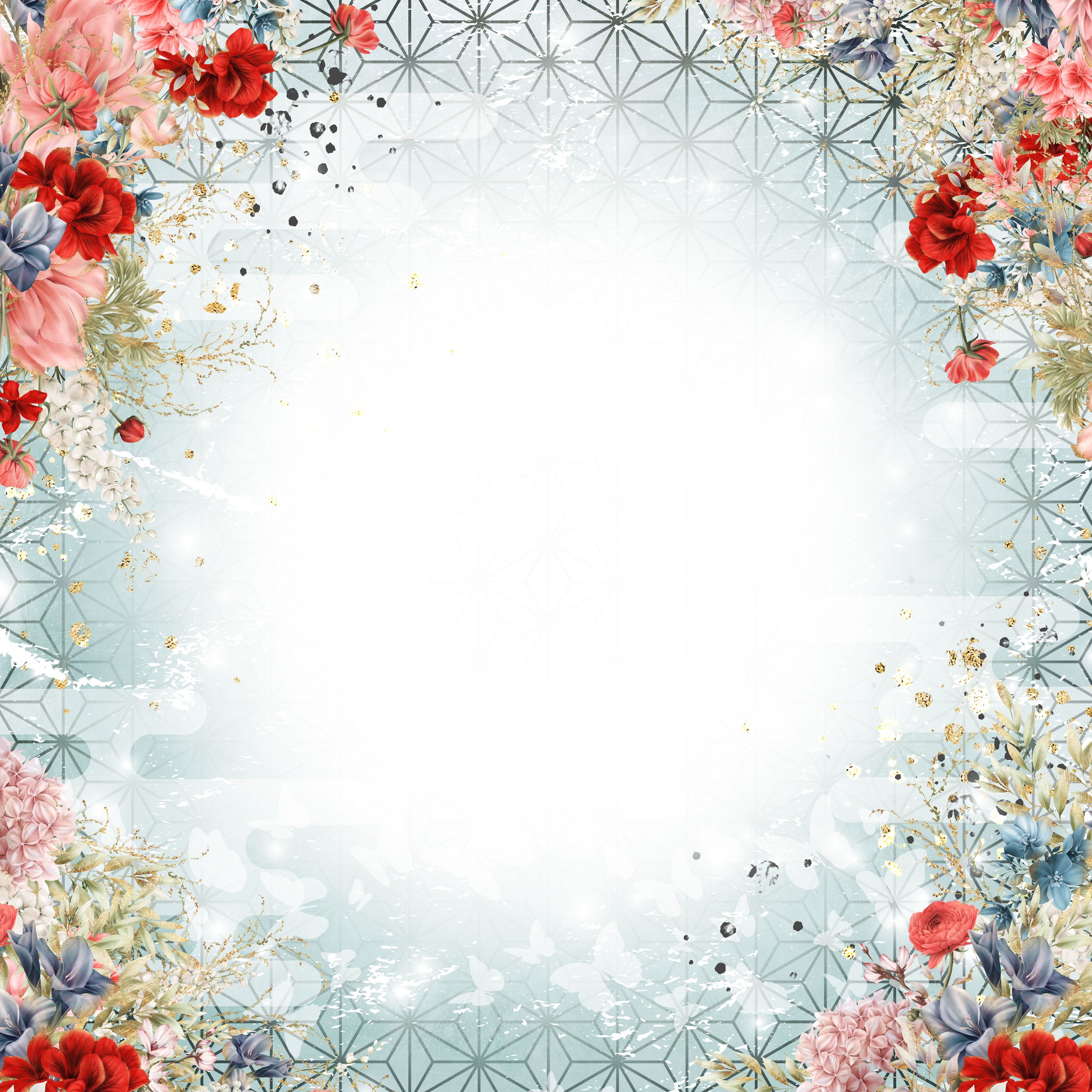 Asuka Studio MOON BUNNY CELEBRATION FULL MOON 12X12 Scrapbook Paper