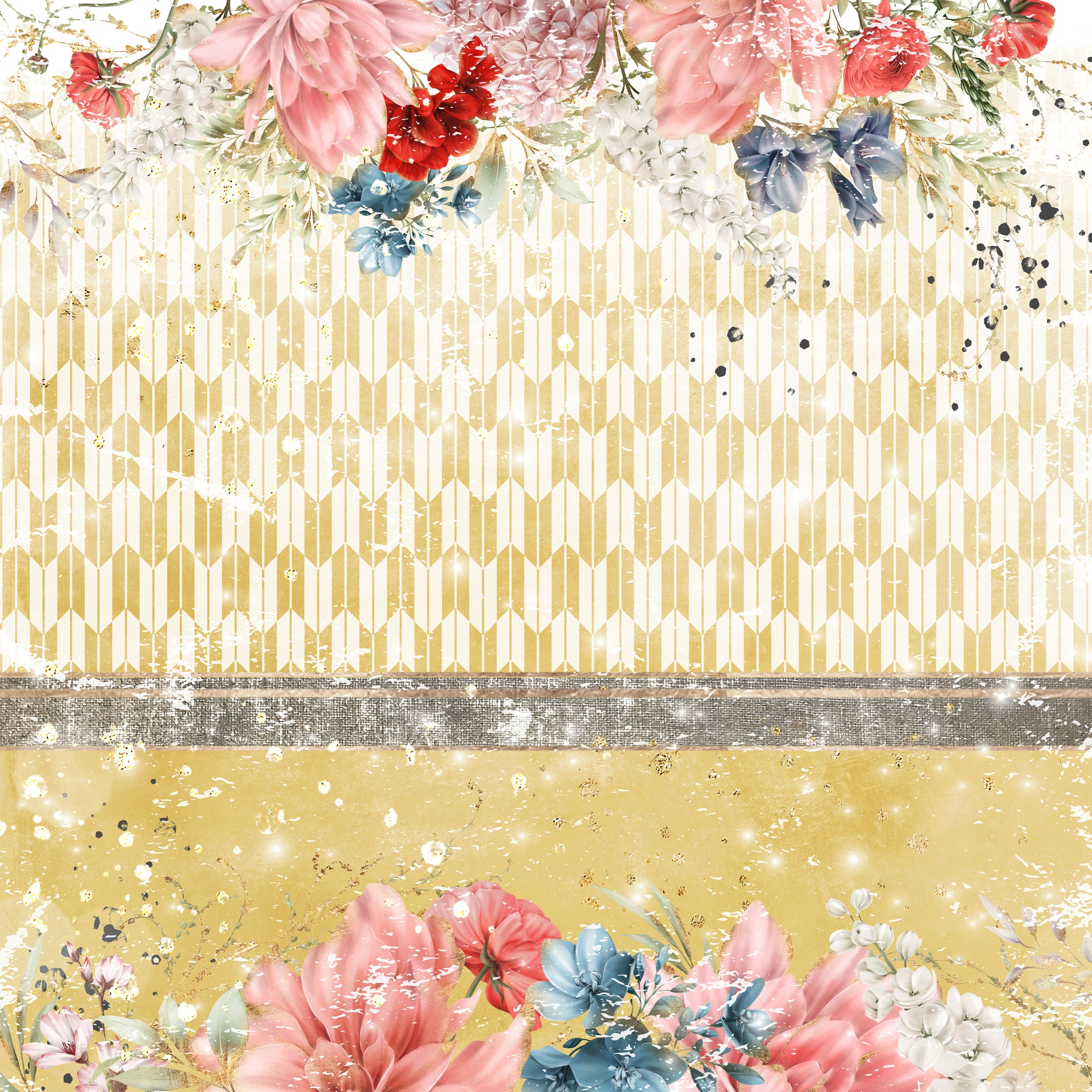 Asuka Studio MOON BUNNY CELEBRATION FIREWORKS 12X12 Scrapbook Paper