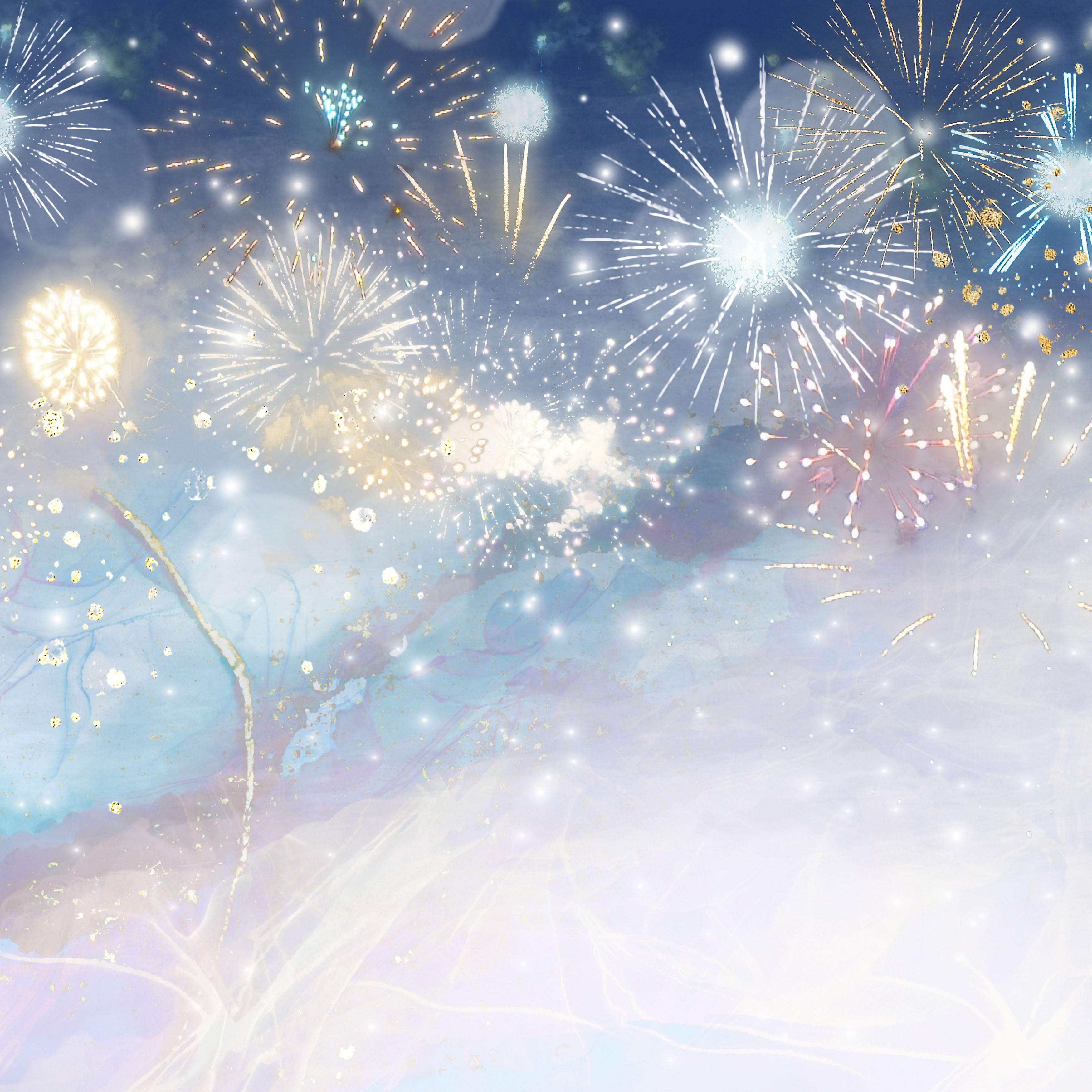 Asuka Studio MOON BUNNY CELEBRATION FIREWORKS 12X12 Scrapbook Paper