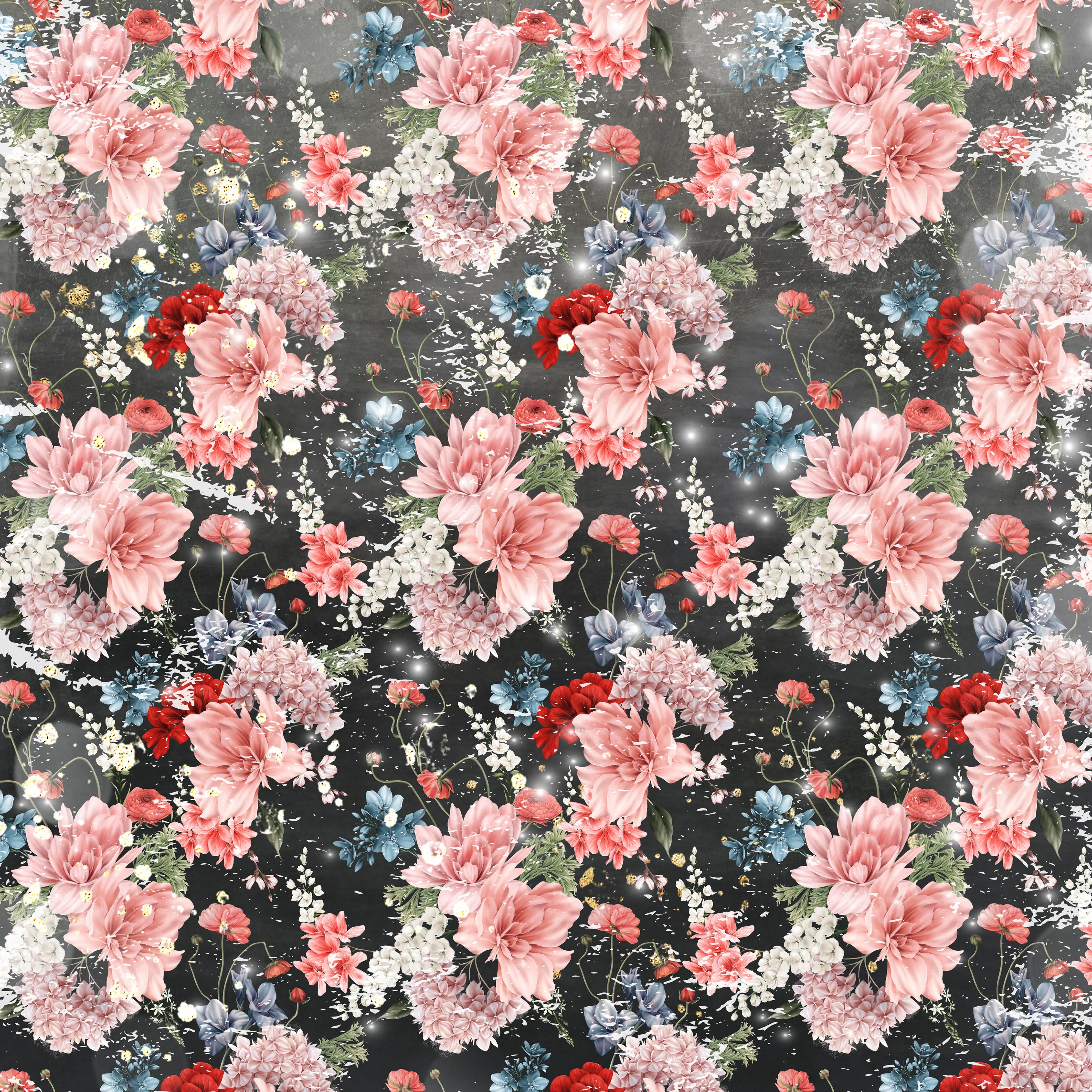 Asuka Studio MOON BUNNY CELEBRATION PEACEFUL 12X12 Scrapbook Paper