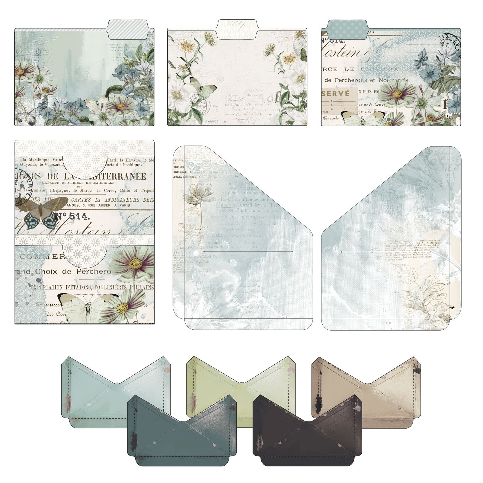 49 and Market Vintage Artistry Moonlit Garden ESSENTIAL FILE SET 11pc