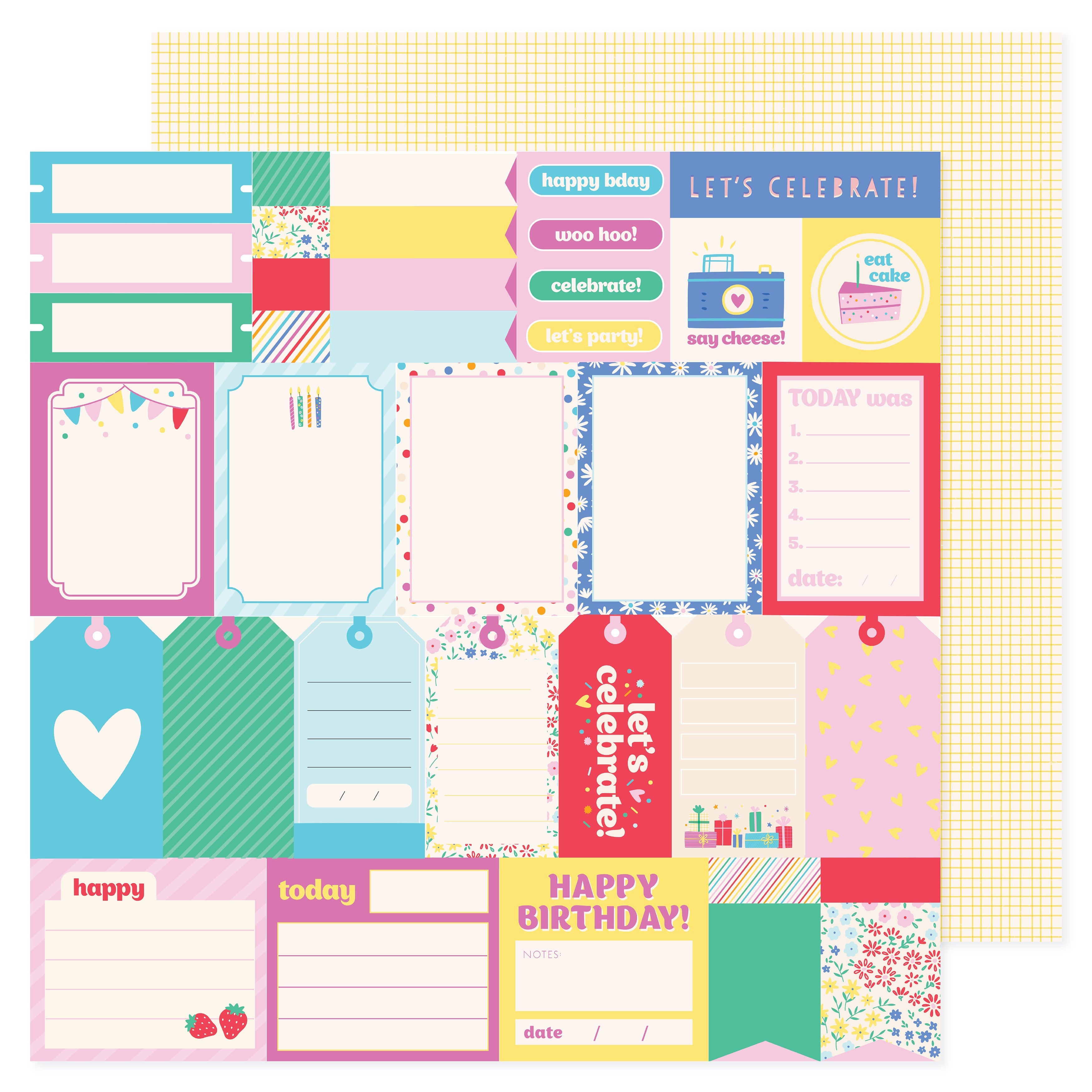 Pebbles ALL THE CAKE 12"X12" Scrapbook Paper