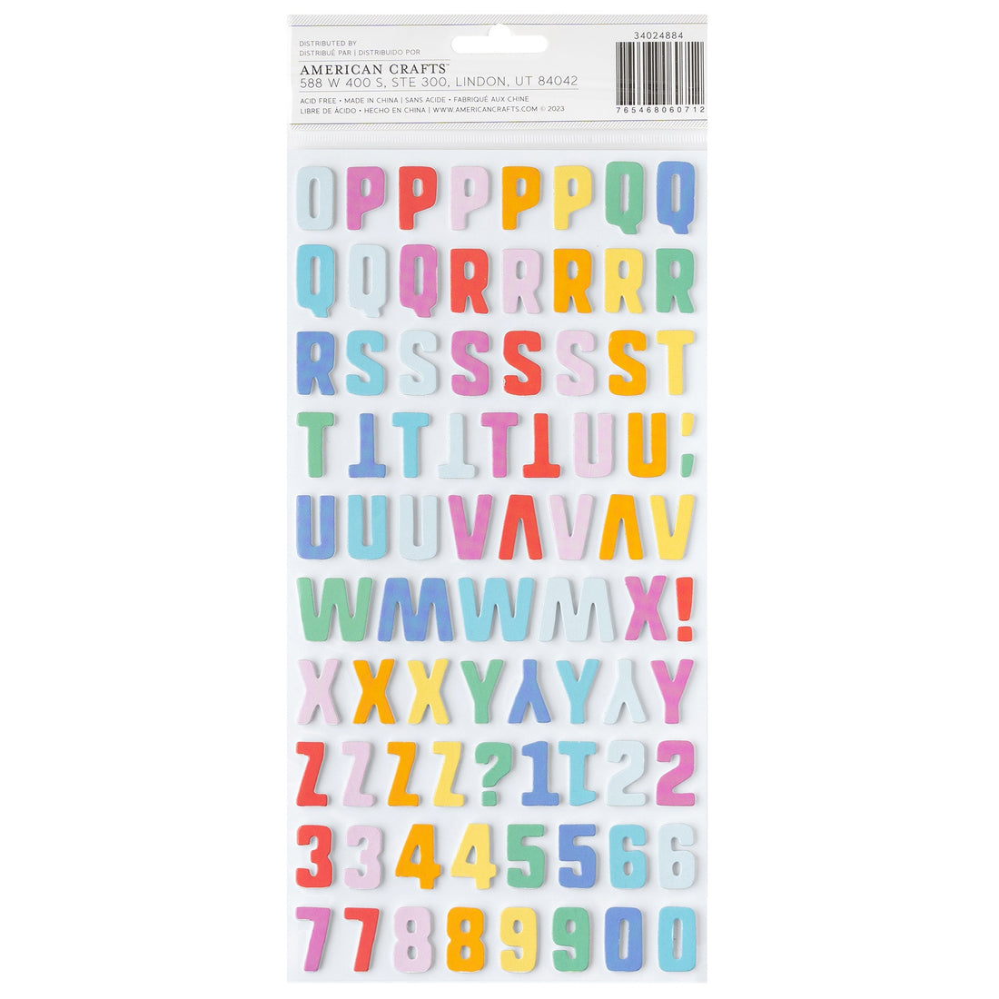 American Crafts Thickers ALL THE CAKE Puffy Phrase and Accent Stickers