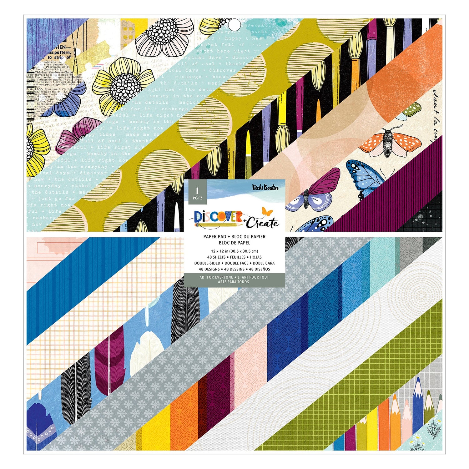 Vicki Boutin DISCOVER + CREATE 12"X12" Paper Pad 48 Sheets