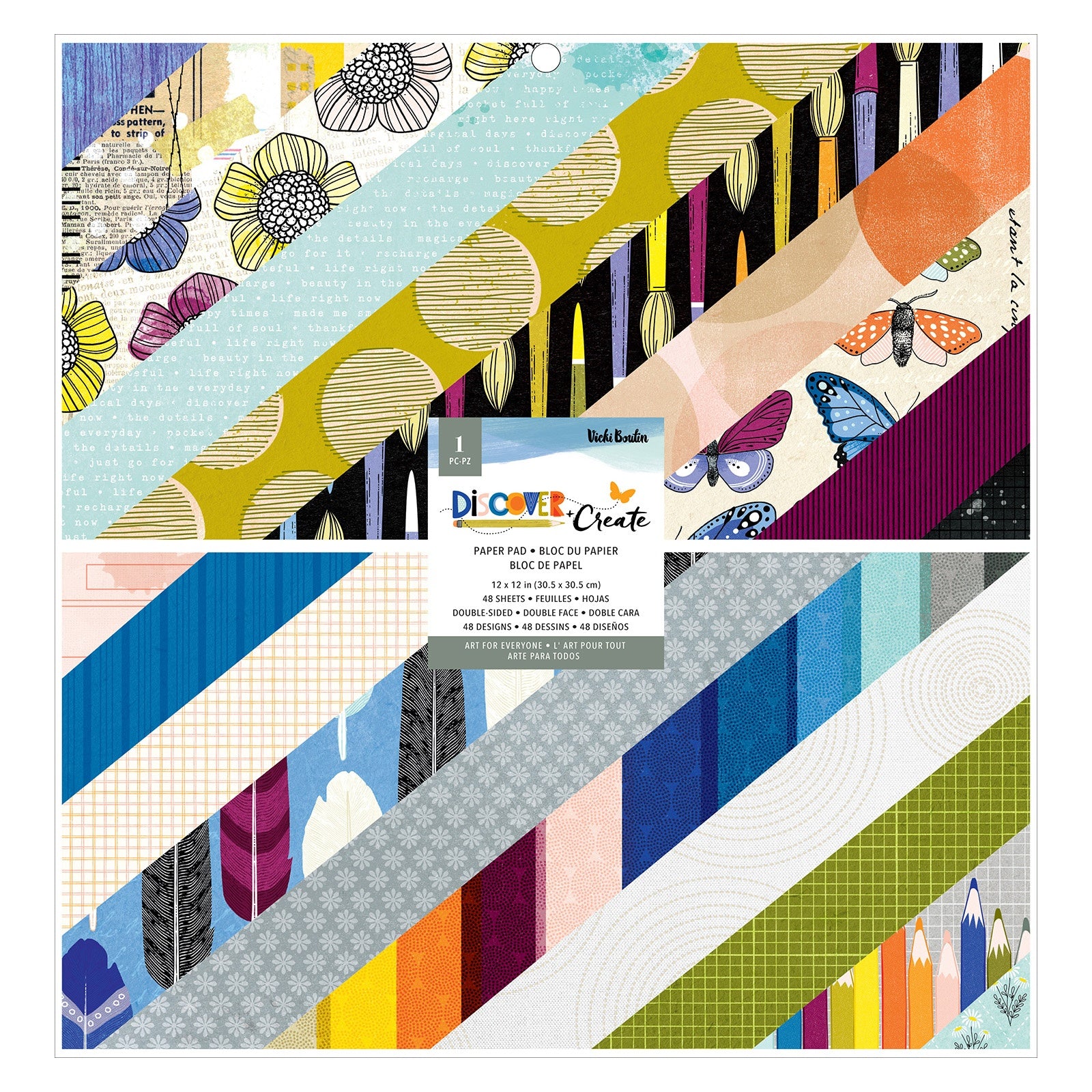 Vicki Boutin DISCOVER + CREATE 12"X12" Paper Pad 48 Sheets