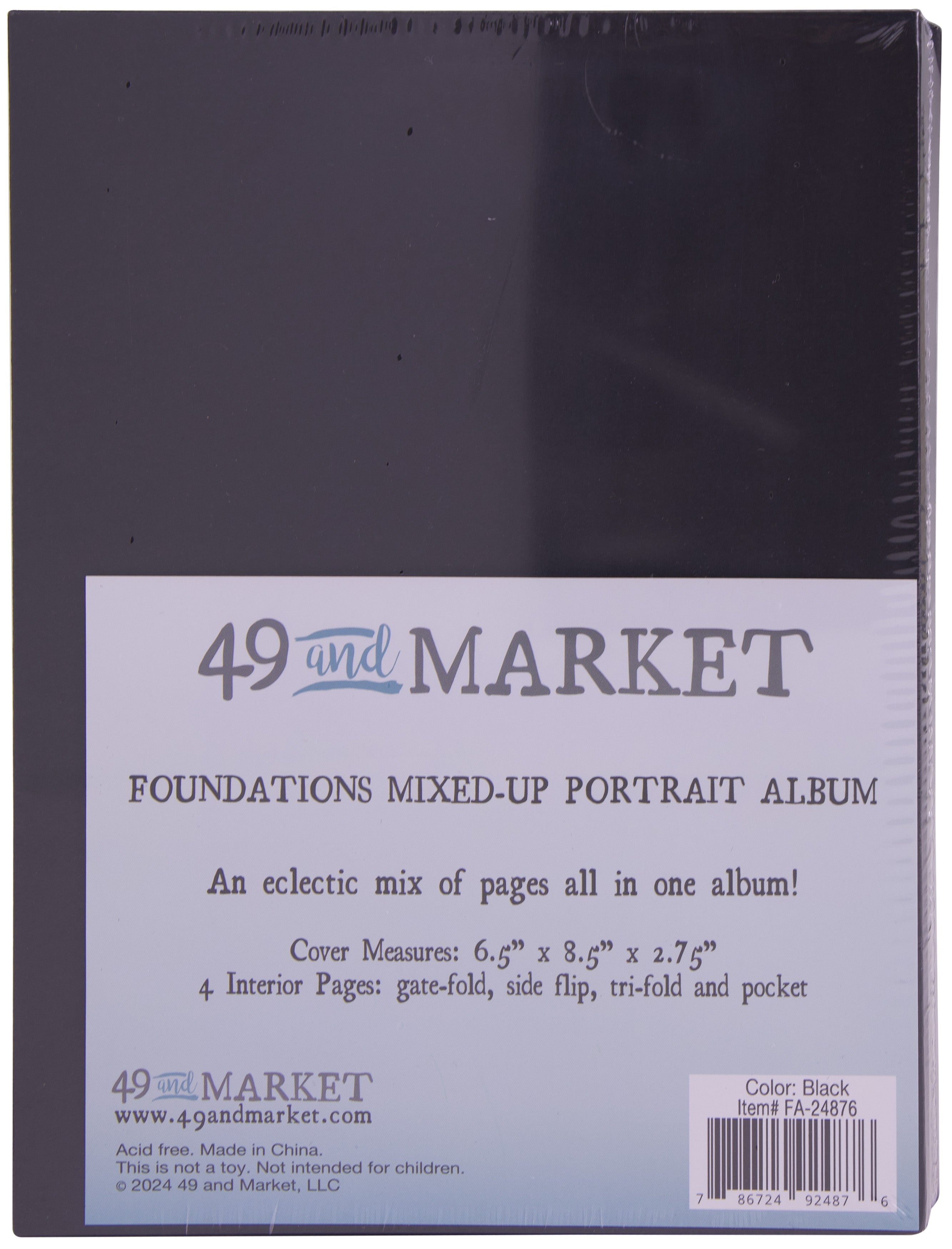 49 and Market Foundations MIXED PORTRAIT ALBUM SERIES BLACK Scrapbooksrus