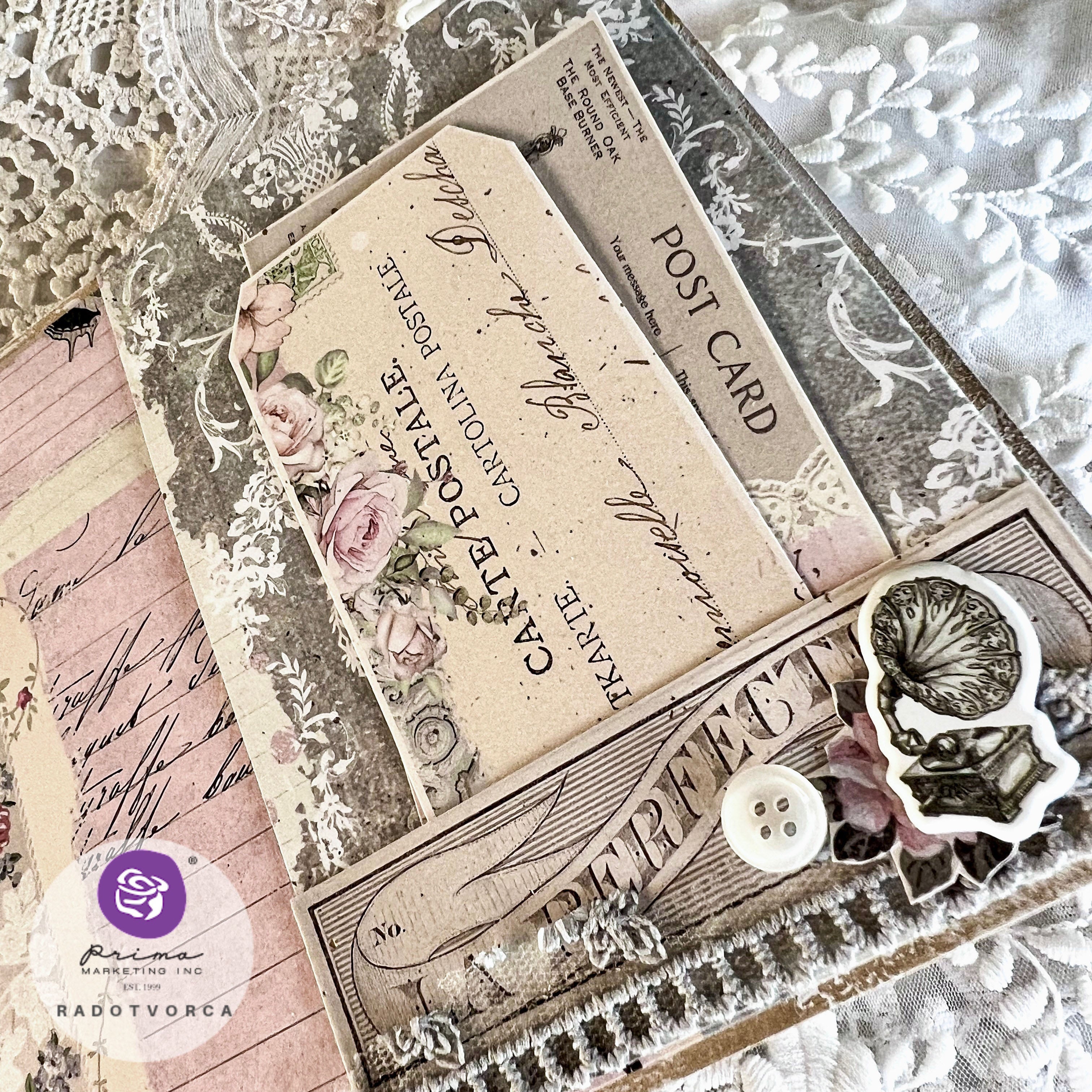 Prima Lost In Wonderland EPHEMERA 6"X4.5" 58pc Scrapbook