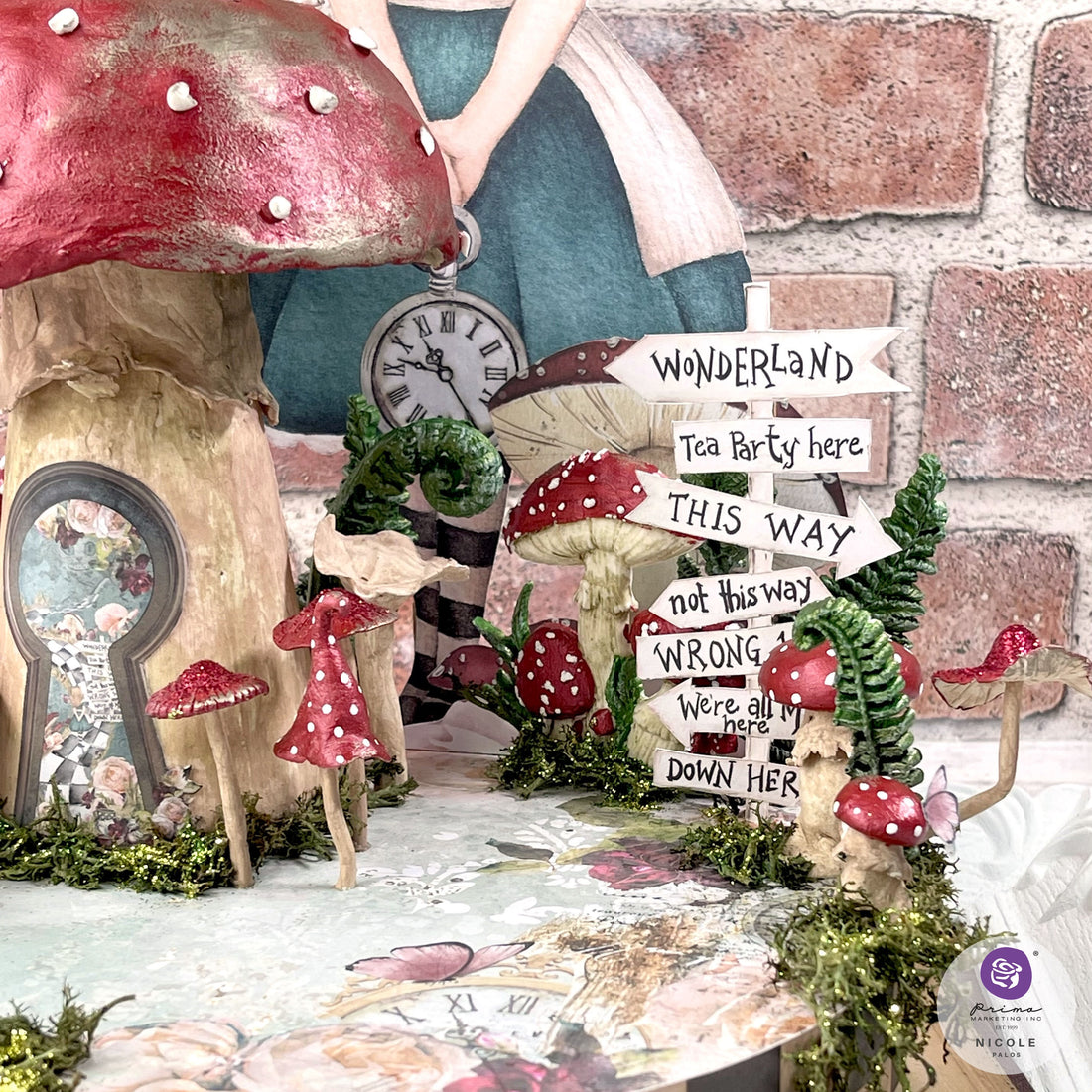 Prima LOST IN WONDERLAND 6"X6" 26pc Scrapbook Paper Pad