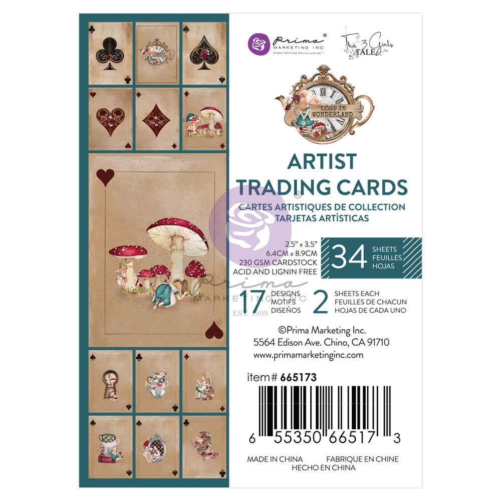 Prima Lost In Wonderland ARTIST TRADING CARDS 3"X4" 36pc ATC