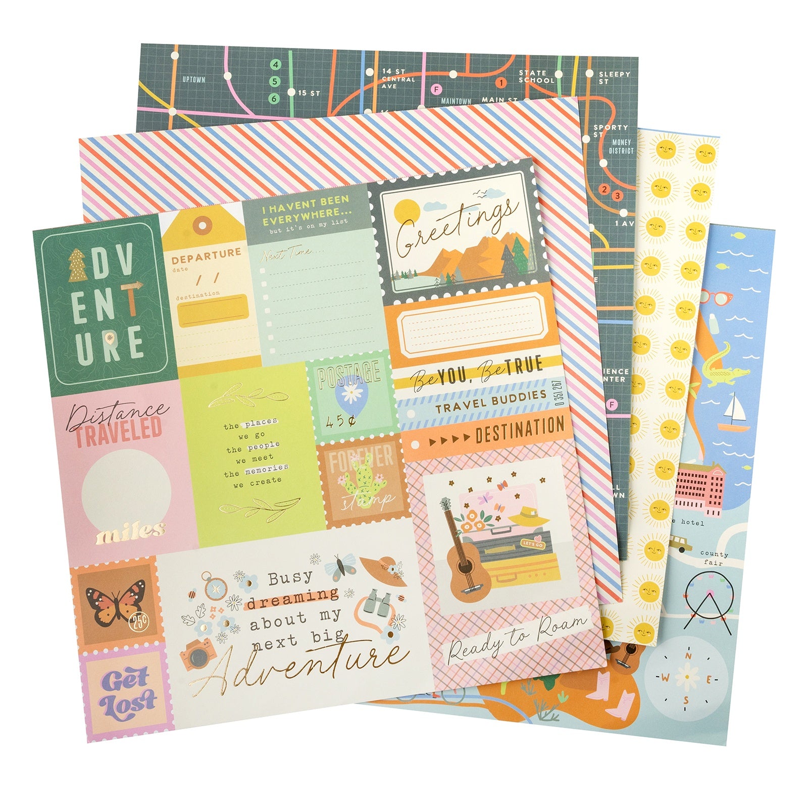 AC COAST TO COAST 12"X12" PAPER PAD Scrapbook 24 Sheets