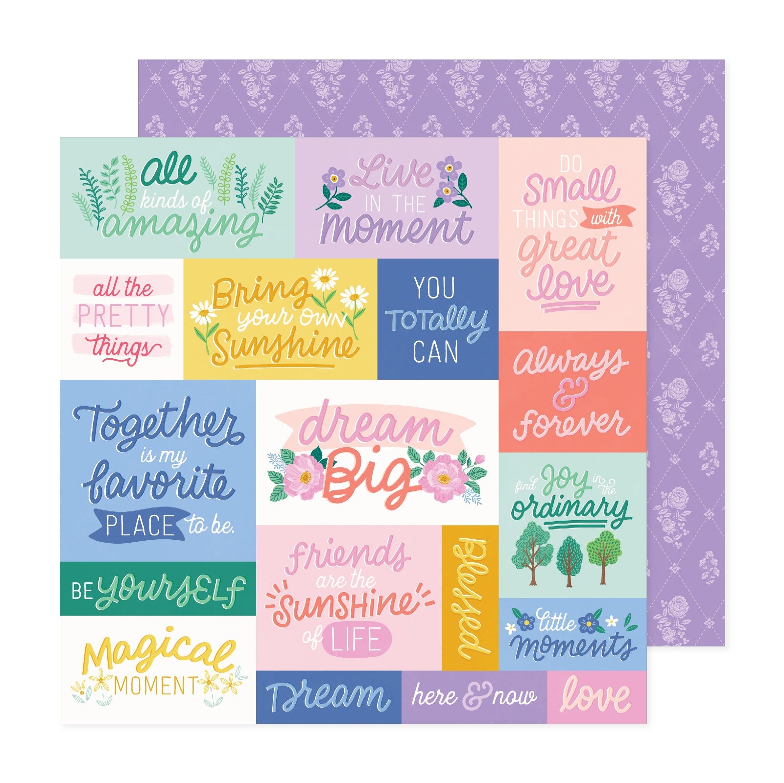 Bea Valint POPPY & PEAR 12"X12" Scrapbook Paper