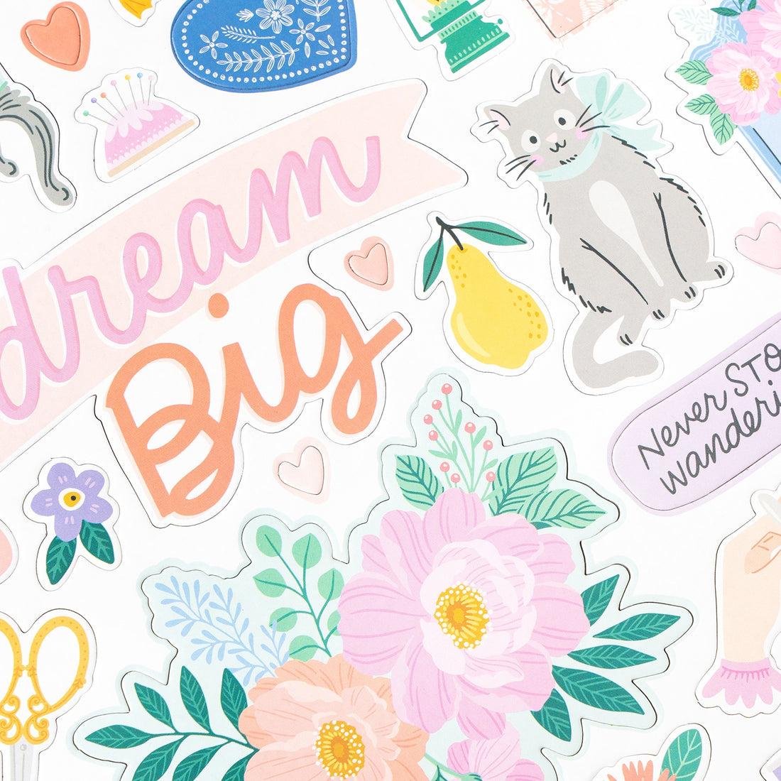 Bea Valint POPPY & PEAR FOAM STICKERS 12"X12" 52pc