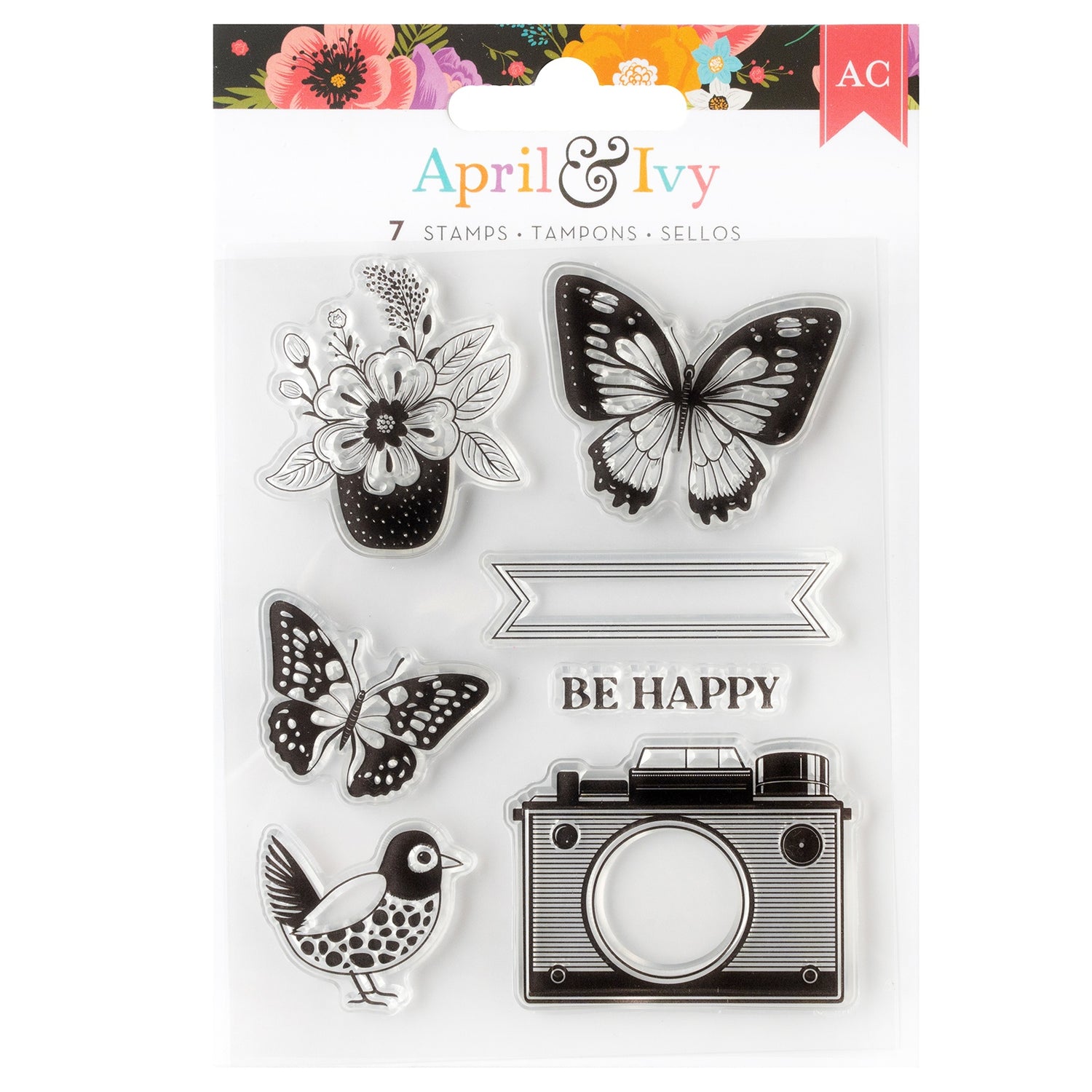AC American Crafts April &amp; Ivy STAMPS 7pc