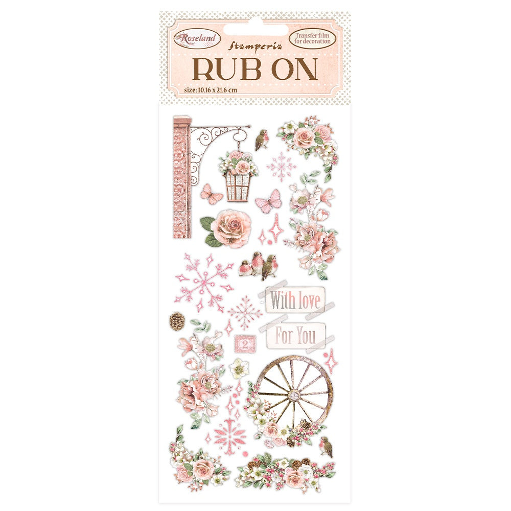 Stamperia ROSELAND RUB ON Rubon sheet