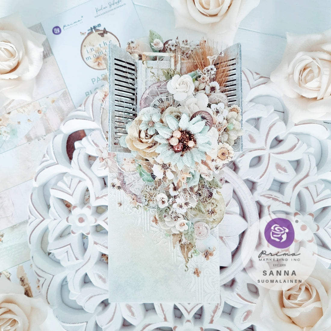 Prima BOHEMIAN HEART 12"X12" Scrapbook Paper Pad 14pc