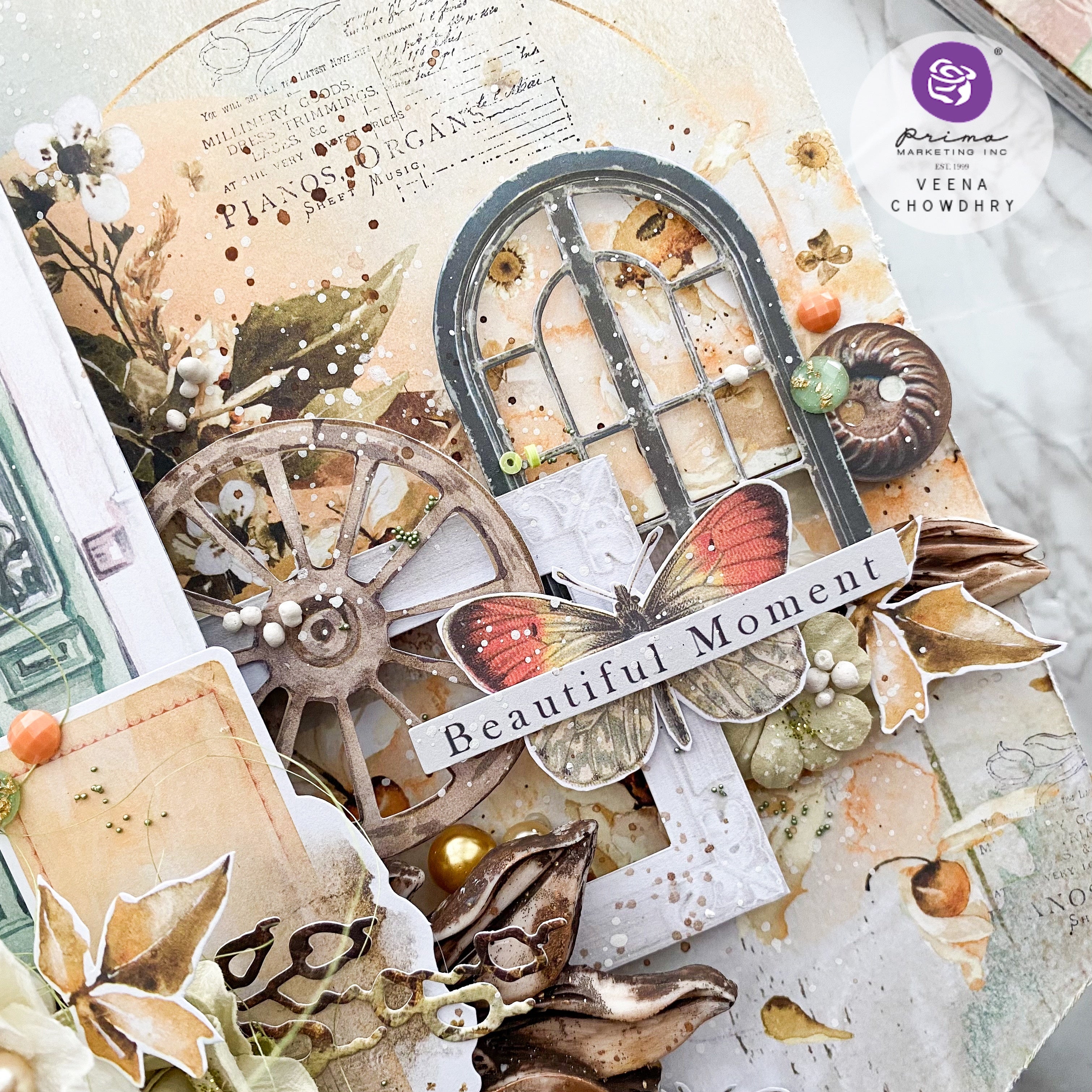 Prima BOHEMIAN HEART 12"X12" Scrapbook Paper Pad 14pc